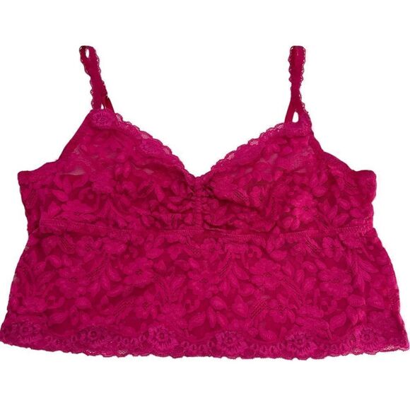 Victoria’s Secret Moda magenta sheer lace bralette size xlarge - Picture 1 of 5